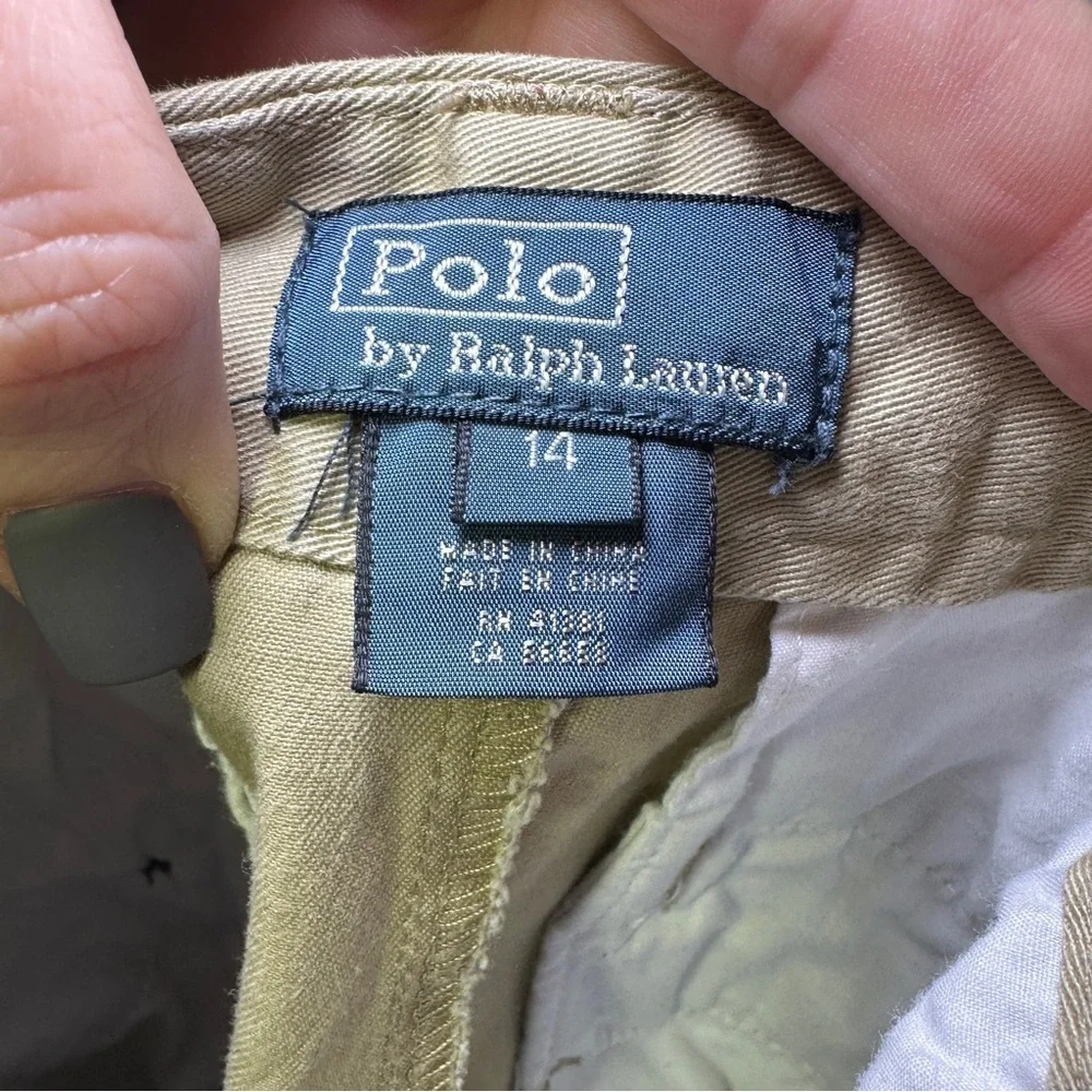 Boys Classic Polo by Ralph Lauren Khaki Chinos Pants Size 14 Holidays Easter